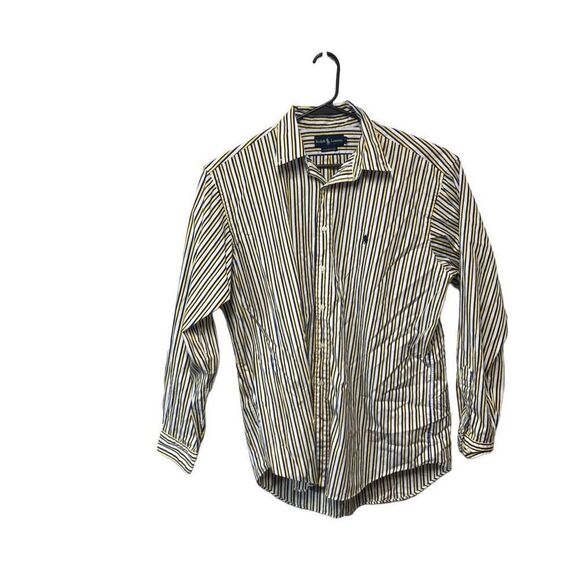 Ralph Lauren Classic Fit Size 17 XL Yellow and Blue Long Sleeve - Picture 1 of 6